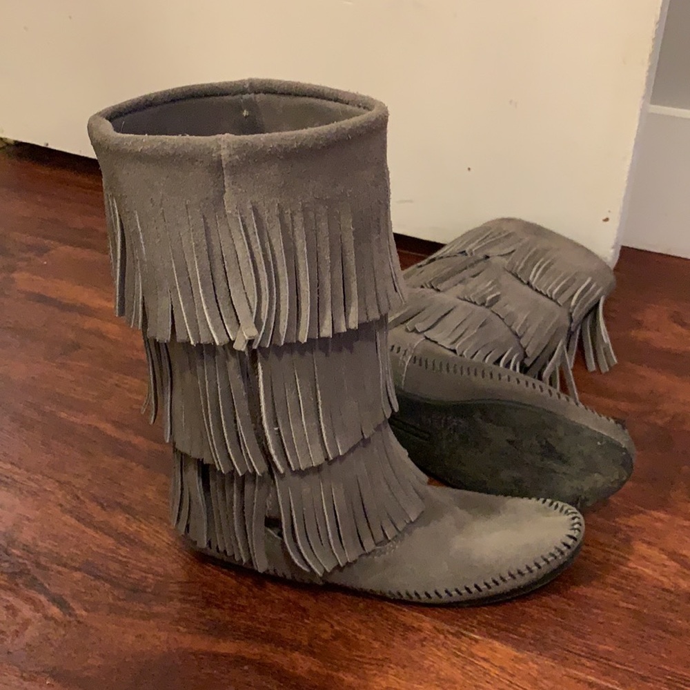 Minnetonka 3 Layer Fringe Boots - image 4